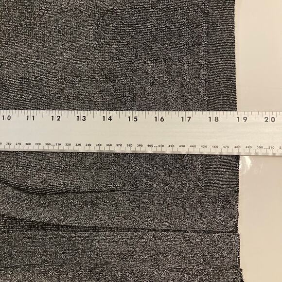 NWOT NINA LEONARD Cardigan XL Silver Black Sparkle Open Flared-Long-Sleeve - Picture 7 of 8